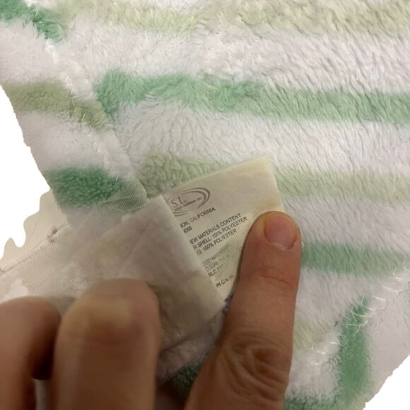 SL Home Fashions Baby Lovey Green Frog Prince Chevron Fleece Lovie - Picture 3 of 6